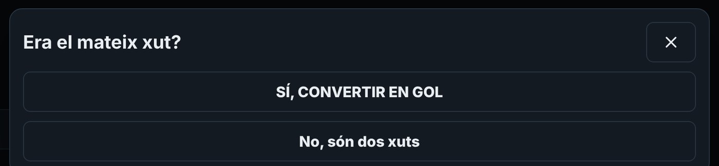 Pregunta Era el mateix xut?
